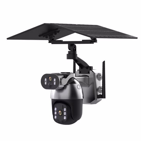 Caméra de système solaire sans fil PTZ de sécurité WiFi/4G avec batterie intelligente faible consommation 2MP
