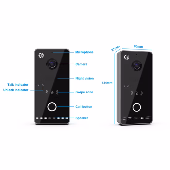 Caméra de sonnette sans fil vidéo intelligente de sécurité HD interphone Tuya 2MP