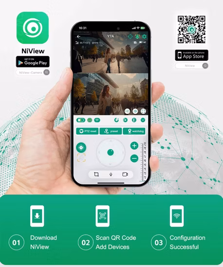 Appareil photo numérique de sécurité à panneau solaire intelligent WiFi 2MP