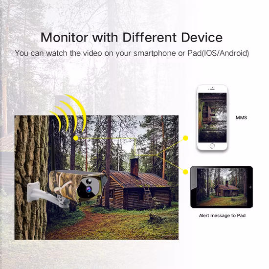 2MP WiFi Mini chasse vidéo Surveillance sans fil IP étanche rue panneau solaire extérieur caméra